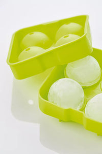 Ice ball mold for 4 balls green ø 4.5cm