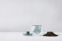 Tasse à thé avec filtre bleu-vert 300ml