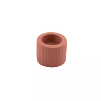 Ceramic low tealight holder dusty rose