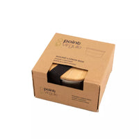 Round stainless steel lunch box with bamboo 600ml