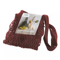 Parisian netbag with long handles wine red