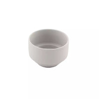 Ceramic low tealight/candle holder light grey