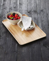 Rechthoekig dienblad houtkleur 39x27cm