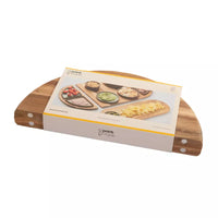 Sharing round acacia serving tray w/ magnets 33x33x2cm FSC®