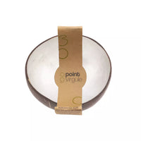 Bol en noix de coco argent métallique