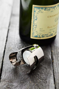 Bouchon à champagne noir métallique