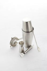 5-delige cocktailset met Boston shaker