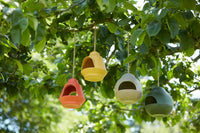 Voederhuisje vogels uit bamboevezel okergeel