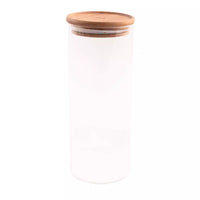 Container with acacia wood lid 1.1L