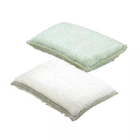 Set van 2 sponzen uit bamboevezel groen en wit