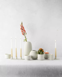 Lage vaas lichtgrijs