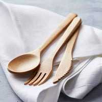3-piece bamboo cutlery set