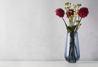 Vaas blauw Ø 17.5cm H 35cm