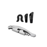 Set à vin avec tire-bouchon sommelier, coupe-capsule, bouchon à vin et bec verseur