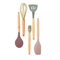 Ensemble de spatule, cuillère, fouet, spatule à trous et pinceau