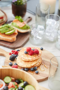 Round acacia wood serving board 35x24.5x1.5cm FSC®