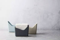 Porte-serviettes en fibre de bambou gris foncé