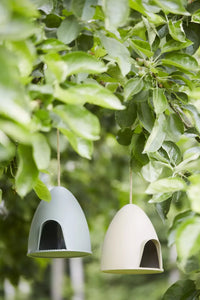 Mangeoire à oiseaux en fibre de bambou beige