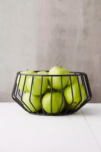 Wire panier à fruits bas noir