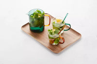 Plateau à servir rectangulaire couleur bois 33x23cm