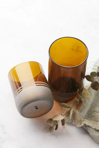 Set of 4 glasses from upcycled glass auburn 250ml