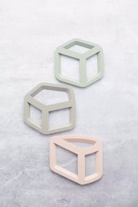 Sous-plat 3D pentagone taupe