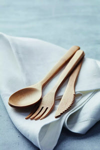 3-piece bamboo cutlery set
