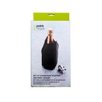 Set van champagnestop en wijnkoeler