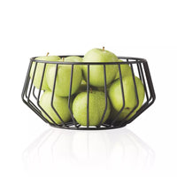 Wire panier à fruits bas noir