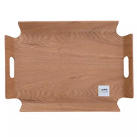 Plateau à bords relevés couleur bois 55x40x5cm