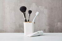 Bamboo fiber organizer with 4 compartments off-white