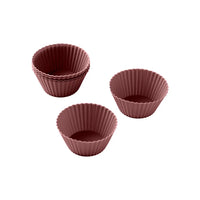 Set van 6 mini cupcakevormen Vintage Maroon