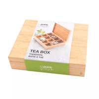 Bamboo tea box with 12 compartments FSC®