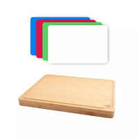 Snijplank uit bamboe met 4 inlegplaten 45x35x4cm FSC®