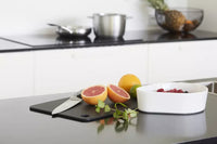 Snijplank uit houtvezel zwart 37x27.5cm FSC®