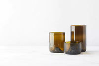 Set de 4 bols en verre surcyclé vert olive 100ml