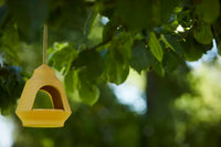 Voederhuisje vogels uit bamboevezel okergeel