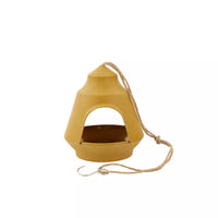 Voederhuisje vogels uit bamboevezel okergeel