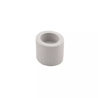 Ceramic low tealight holder light grey