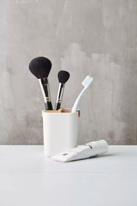 Bamboo fiber organizer with 4 compartments off-white