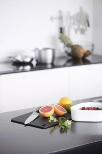 Snijplank uit houtvezel zwart 37x27.5cm FSC®