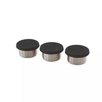 Set of 3  storage boxes with lid black 60ml