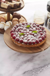 Plat à tarte sur pied en acacia ø 32cm FSC®