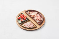 Ensemble à partager avec planche de service en acacia avec aimants et 3 coupelles FSC®