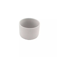 Bas bougeoir/pot de fleurs en céramique gris clair