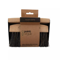 Bamboo table brush with dustpan black