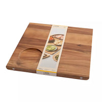 Sharing square acacia serving tray w/ magnets 33x33x2cm FSC®