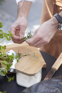 Storage jar with bamboo lid 600ml