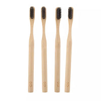 Set of 4 bamboo toothbrushes