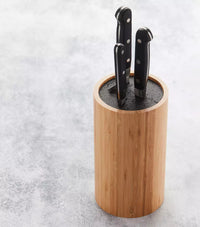 Messenblok uit bamboe rond zonder messen FSC®